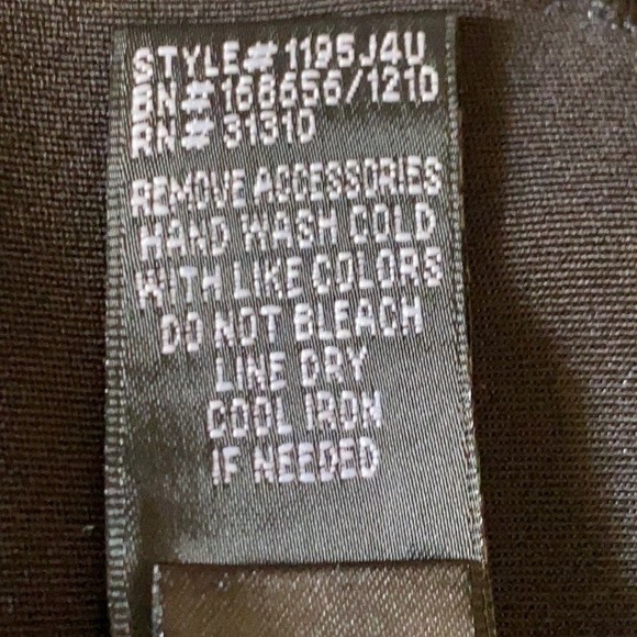 B.Wear Dress Satin stealth black pleated rose detail size 3 - Picture 12 of 13